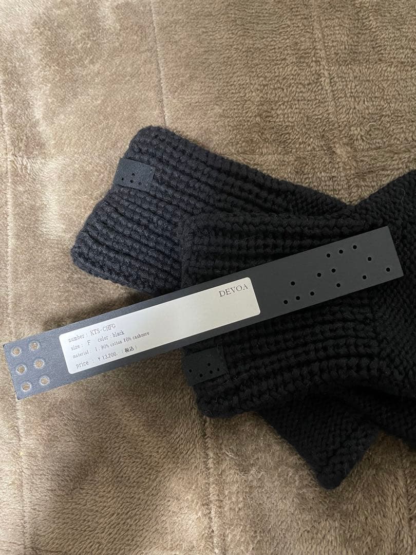 小物 DEVOA Knit glove cotton / cashmere