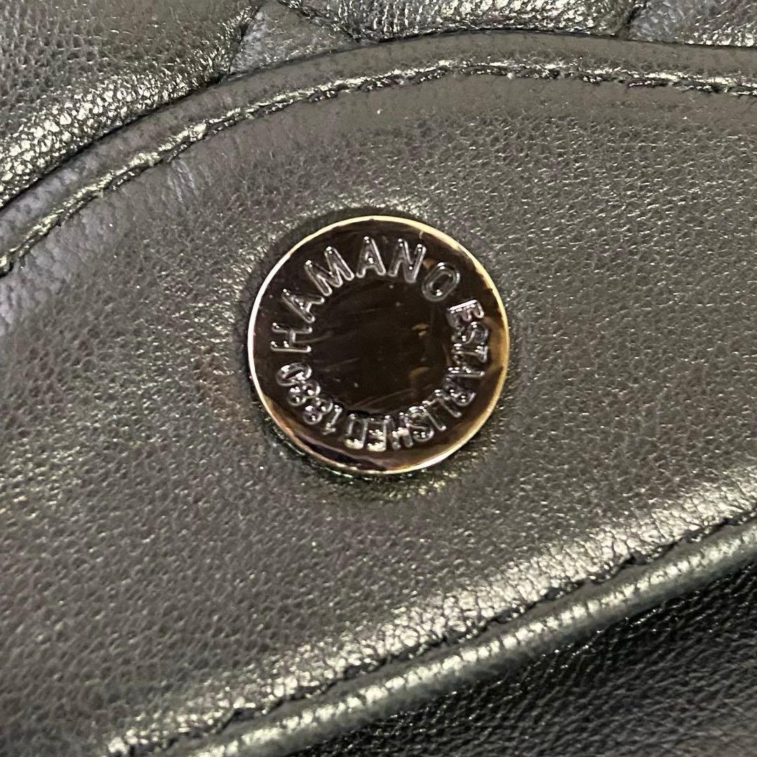 美品✨HAMANO ショルダーバック キルティング ブラック ラム革 2way