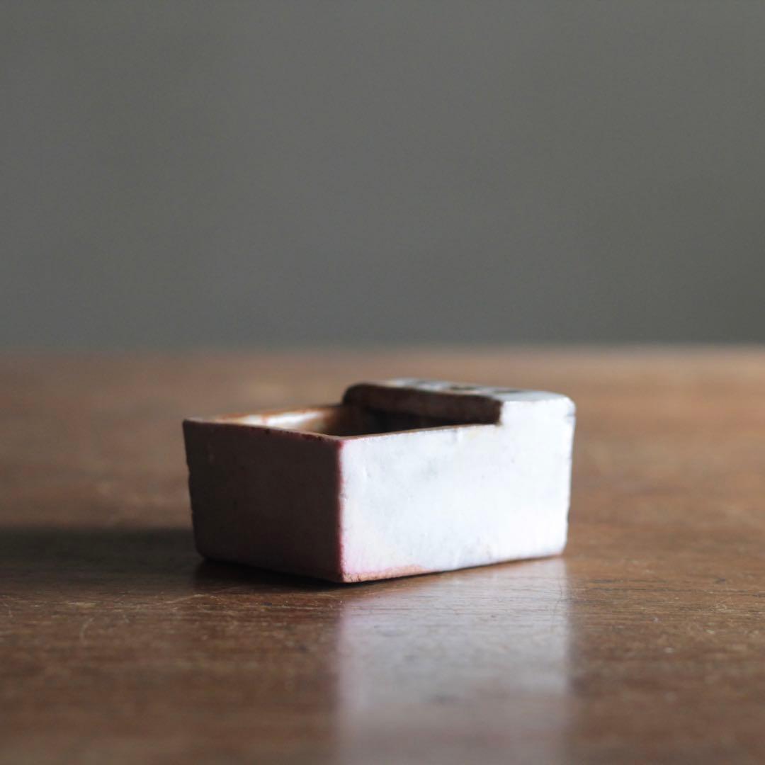 とろとろ肌 小さな 白磁 筆洗 古道具 アンティーク