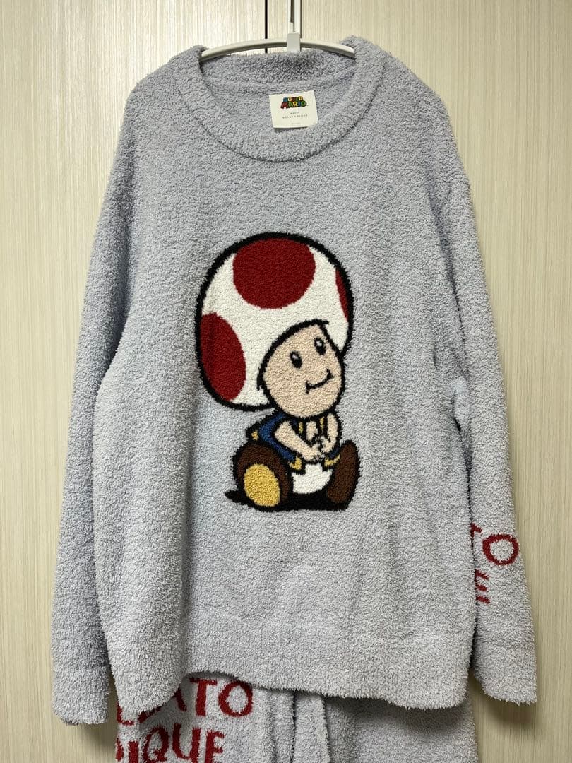 ジェラートピケ マリオ　ジャガードプルオーバー＆ロングパンツセット　キノピオ