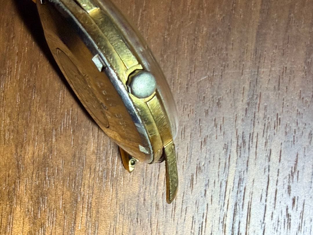 TECHNOS 自動巻き時計 25ジュエル ゴールド 現状品