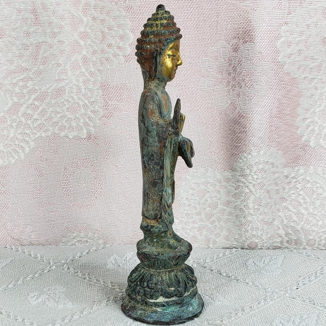 ◆新羅仏 金銅釈迦如来立像 仏像◆検）天平仏 飛鳥仏 百済仏 空海 親鸞 法然