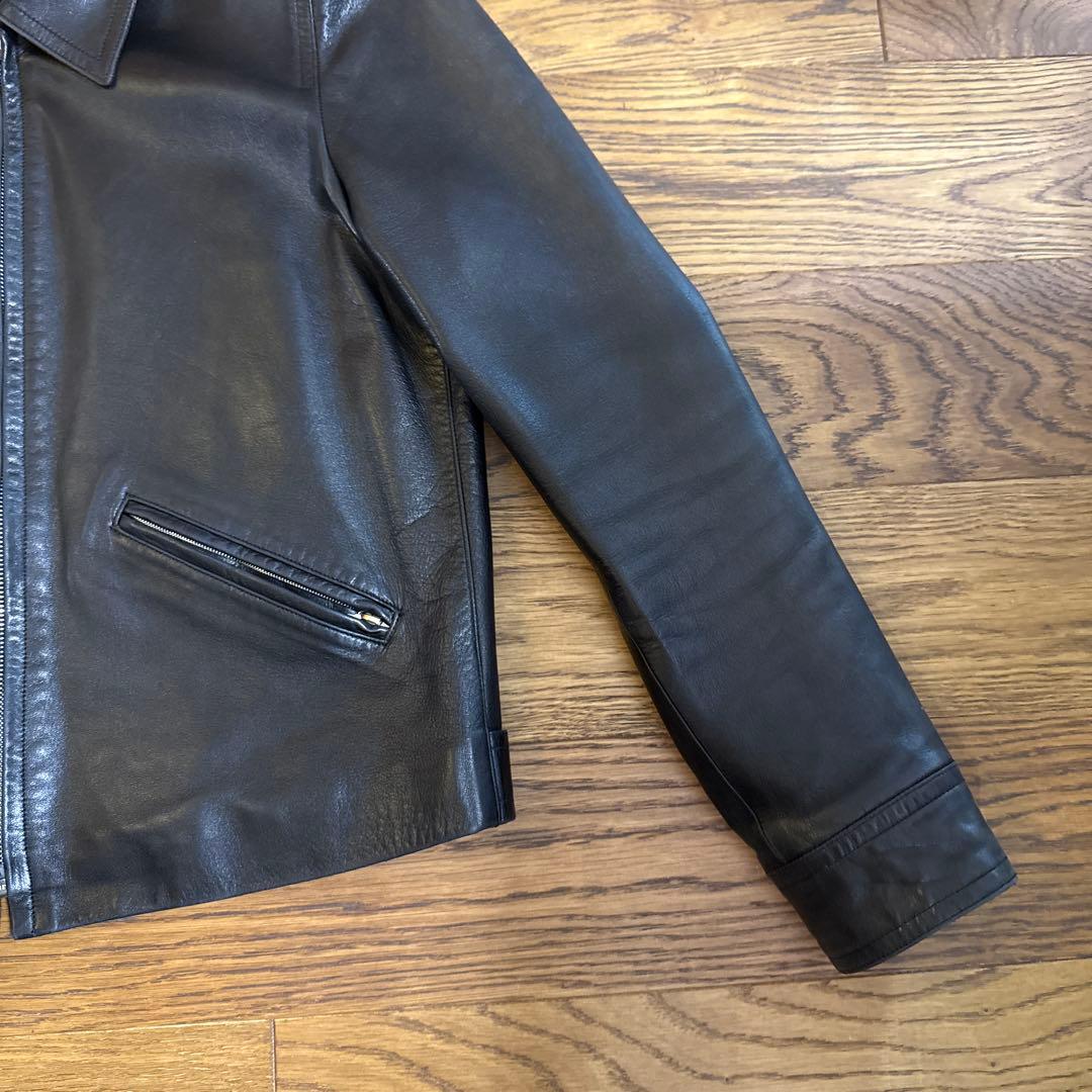 (クリーニング済)agnes b. レザージャケット size2 短丈 希少