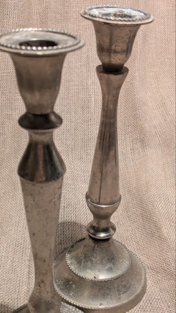 フランスアンティーク エレガント キャンドルホルダー 燭台 2個セット