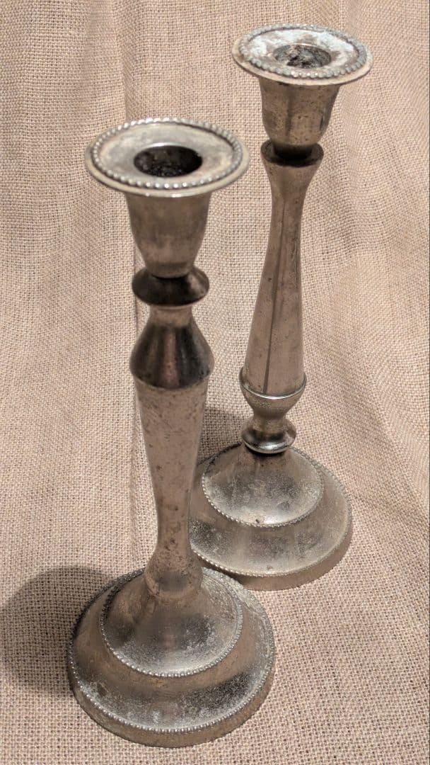 フランスアンティーク エレガント キャンドルホルダー 燭台 2個セット
