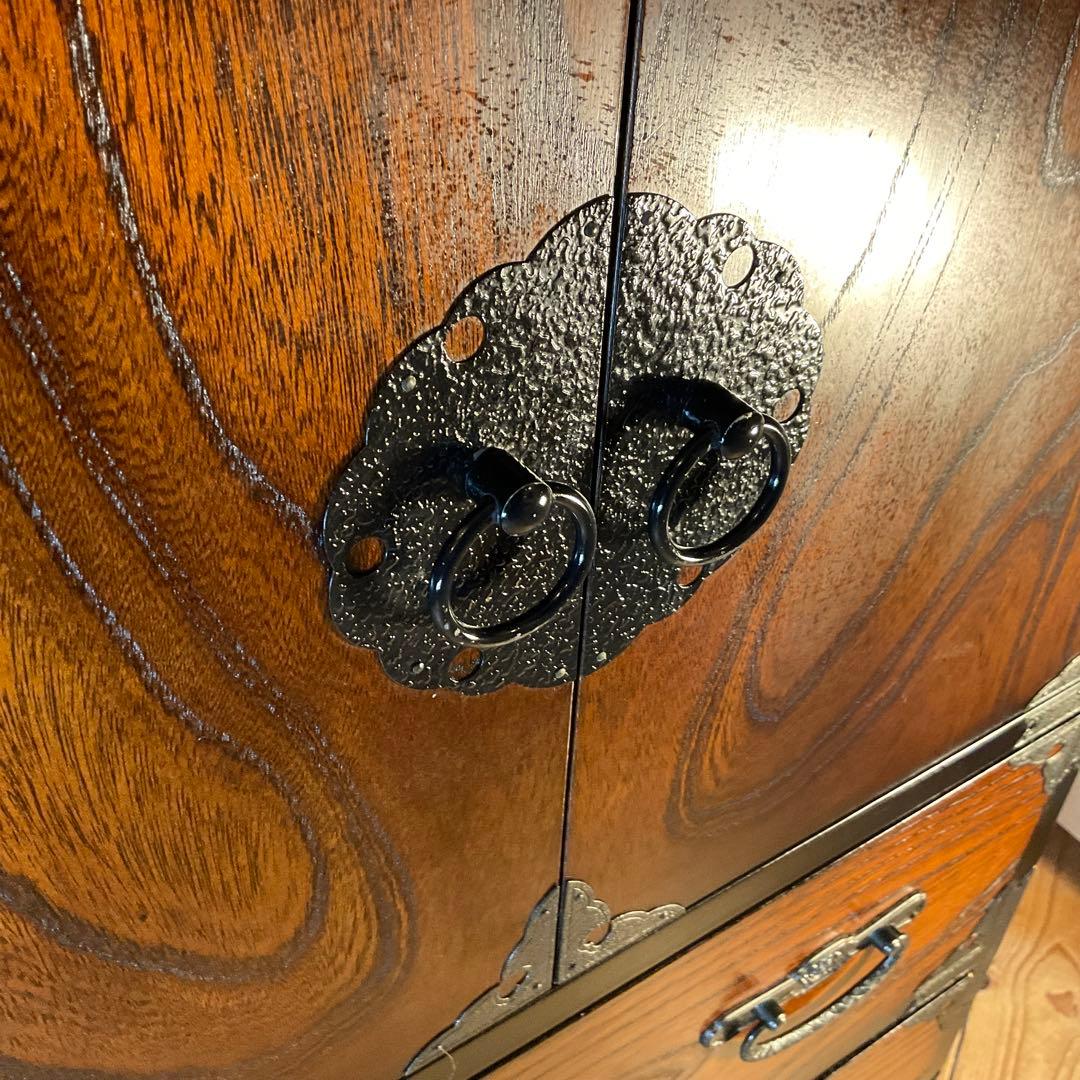 アンテーク調 和たんす 整理タンス 開き戸タンス 民芸箪笥 民芸家具 和風