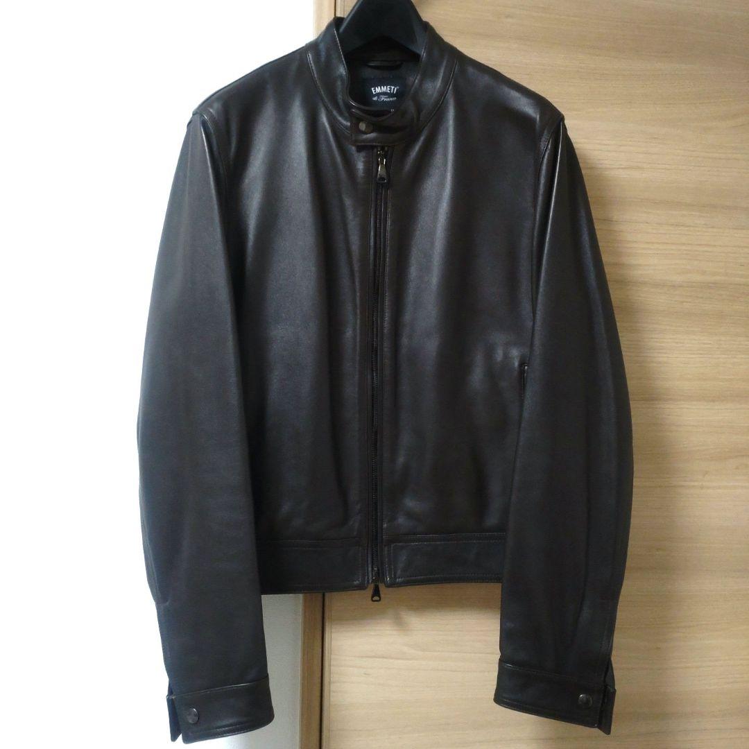 【極美品】EMMETI JURI シングルライダース　MARRONE 48タグ付