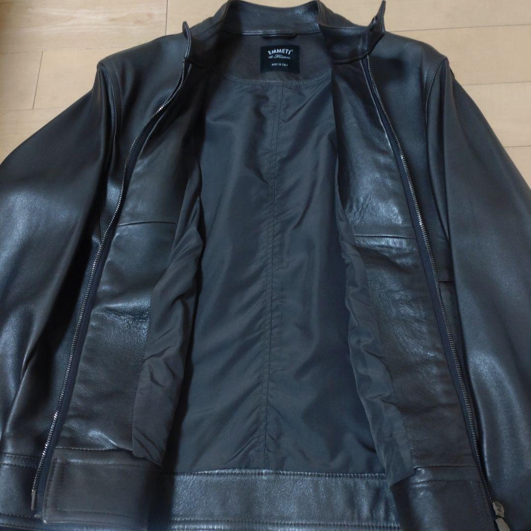 【極美品】EMMETI JURI シングルライダース　MARRONE 48タグ付