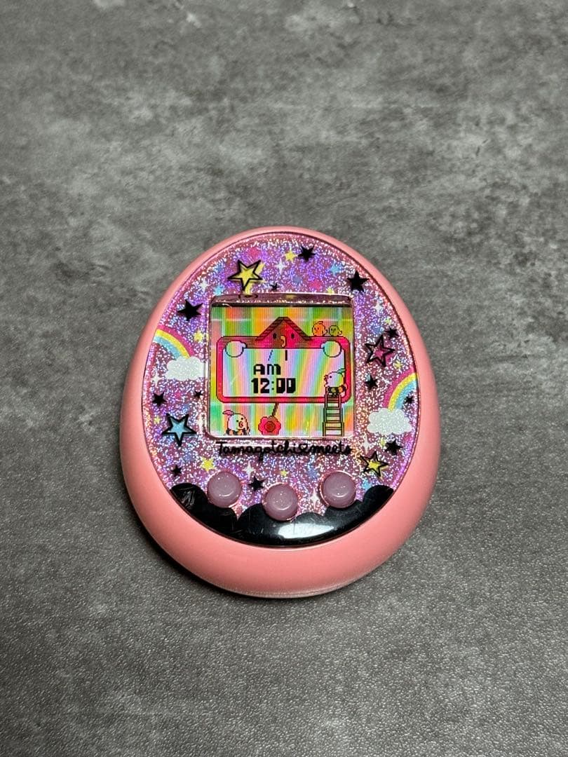 【希少カラー動作確認済】たまごっちみーつ ピンク／レインボースター柄／箱なし
