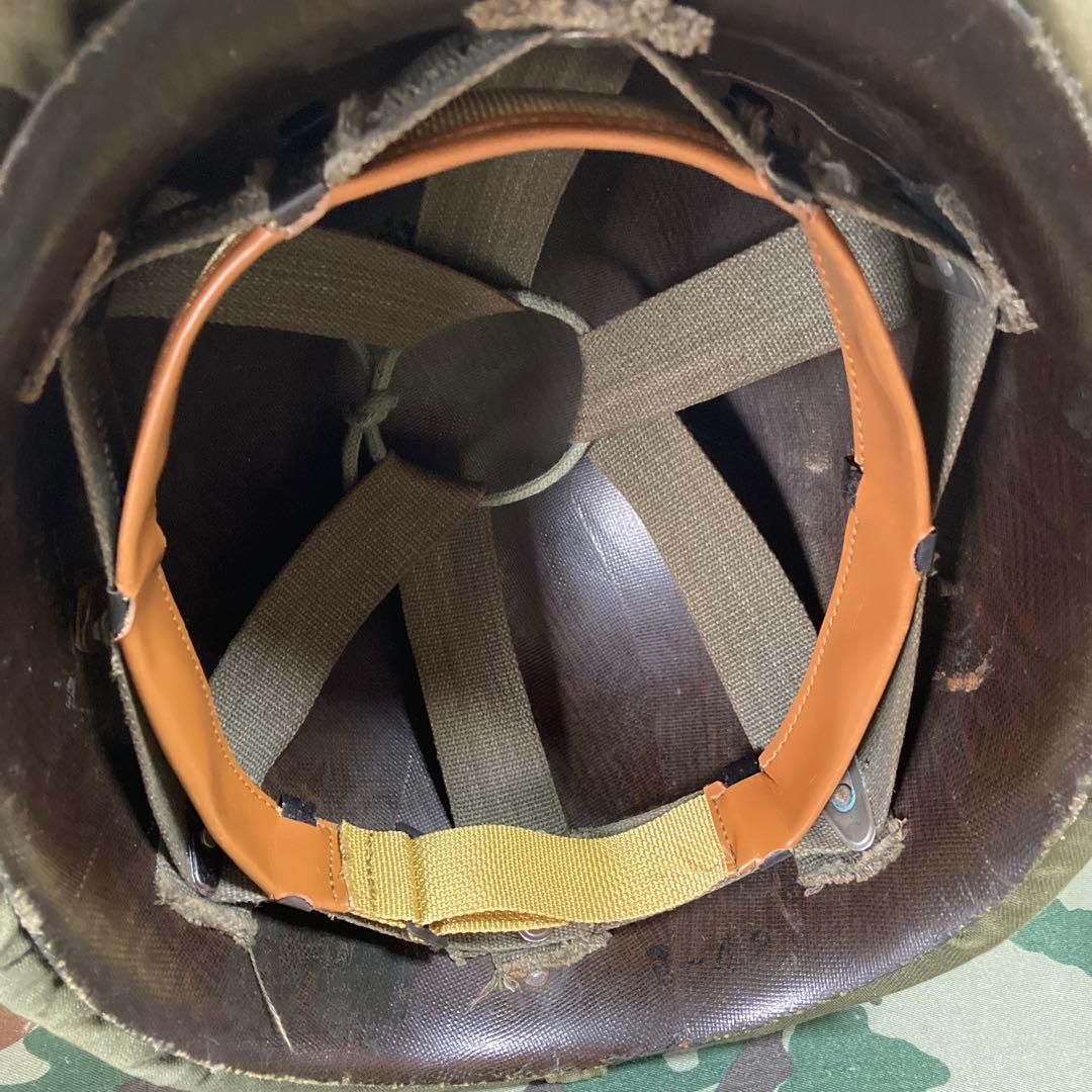 米軍　M1　M2　スチールポットヘルメット ＯＤカバー付
