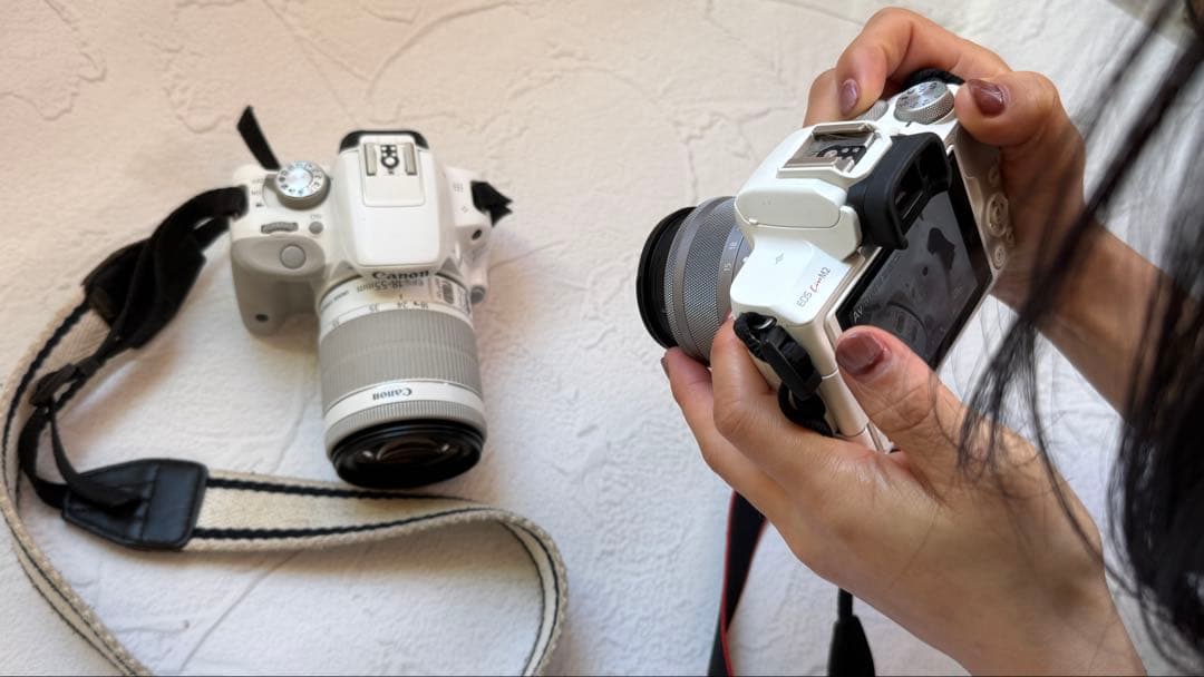 【美品】CANON EOS KISS X7 一眼レフカメラ ホワイト レンズ付き