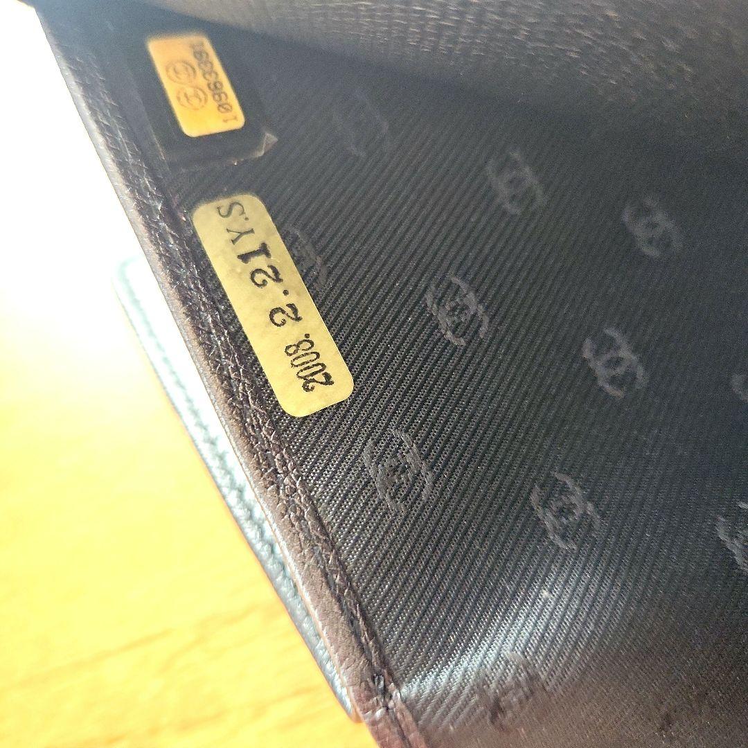 CHANELココボタン 三つ折り財布 ブラックレディース