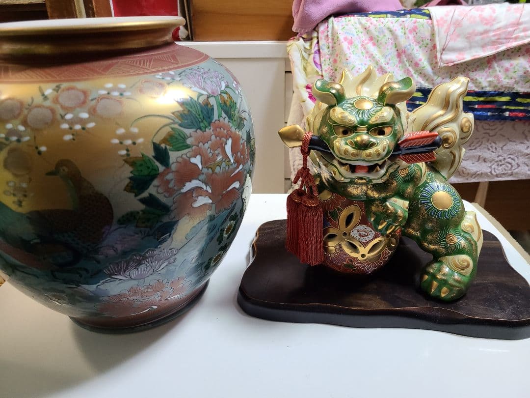 九谷焼シーサー、ツボセット