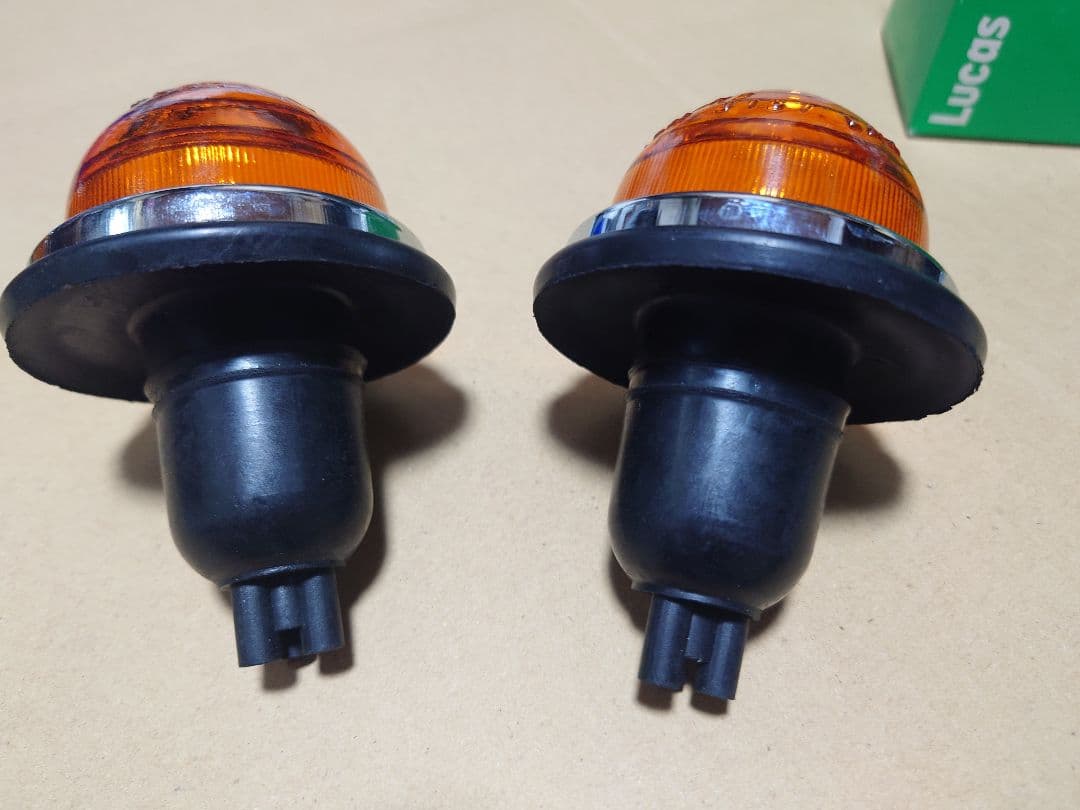Lucas ルーカスウィンカー レンズメッキリングバルブ付2個セットミニ用