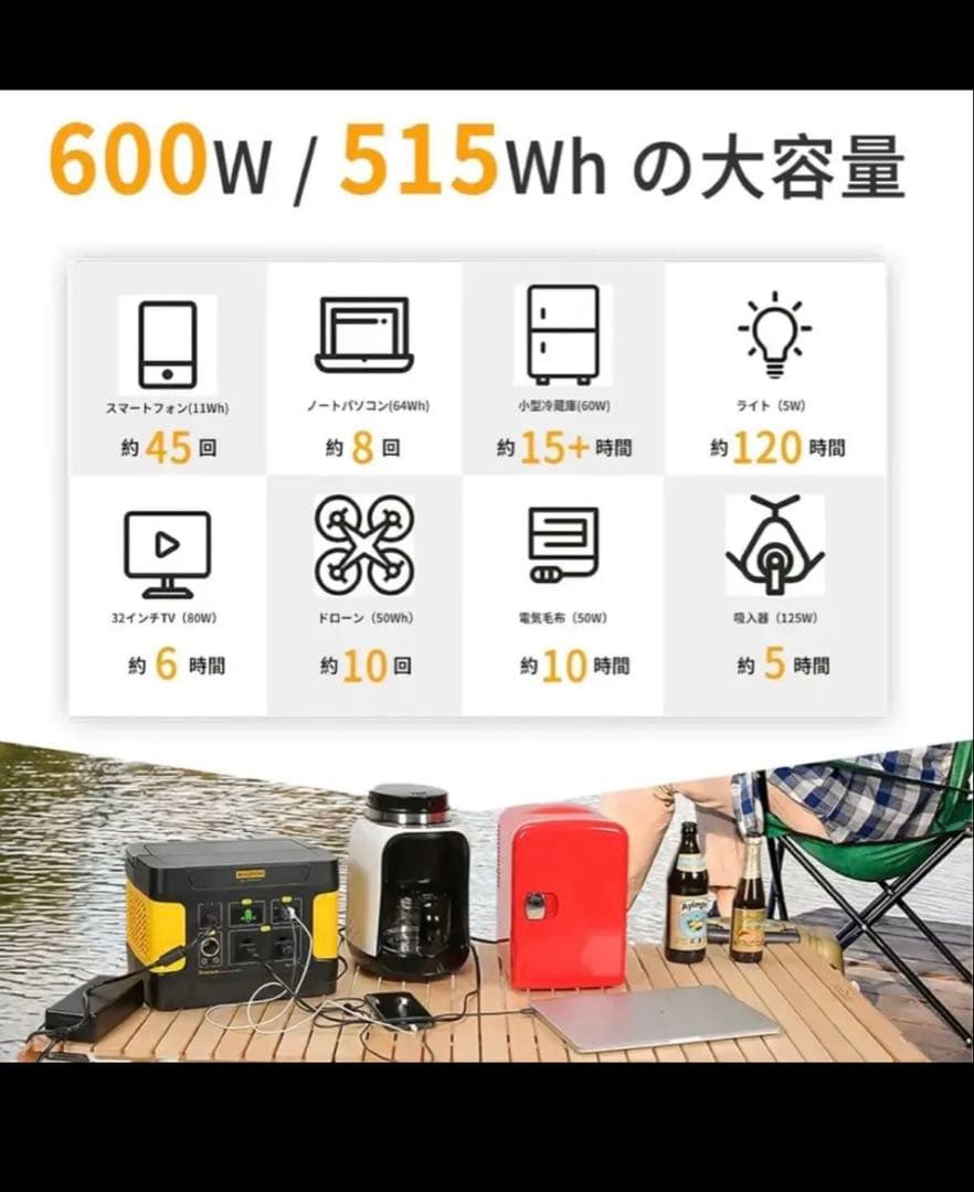EVOPOW ポータブル電源 600W 専用バッグセット