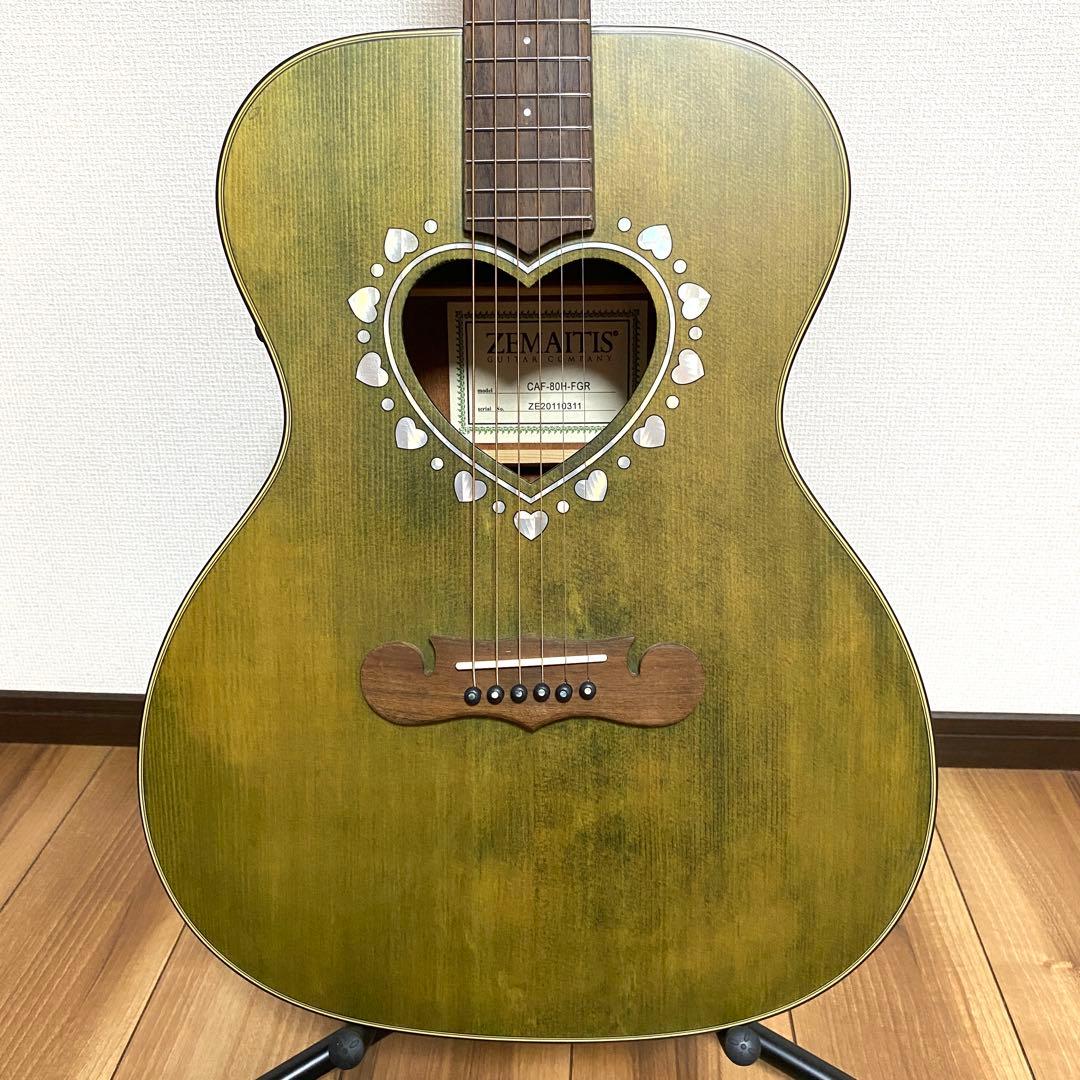 【美品】ZEMAITIS ゼマイティス CAF-80H-FGR エレアコ ギター