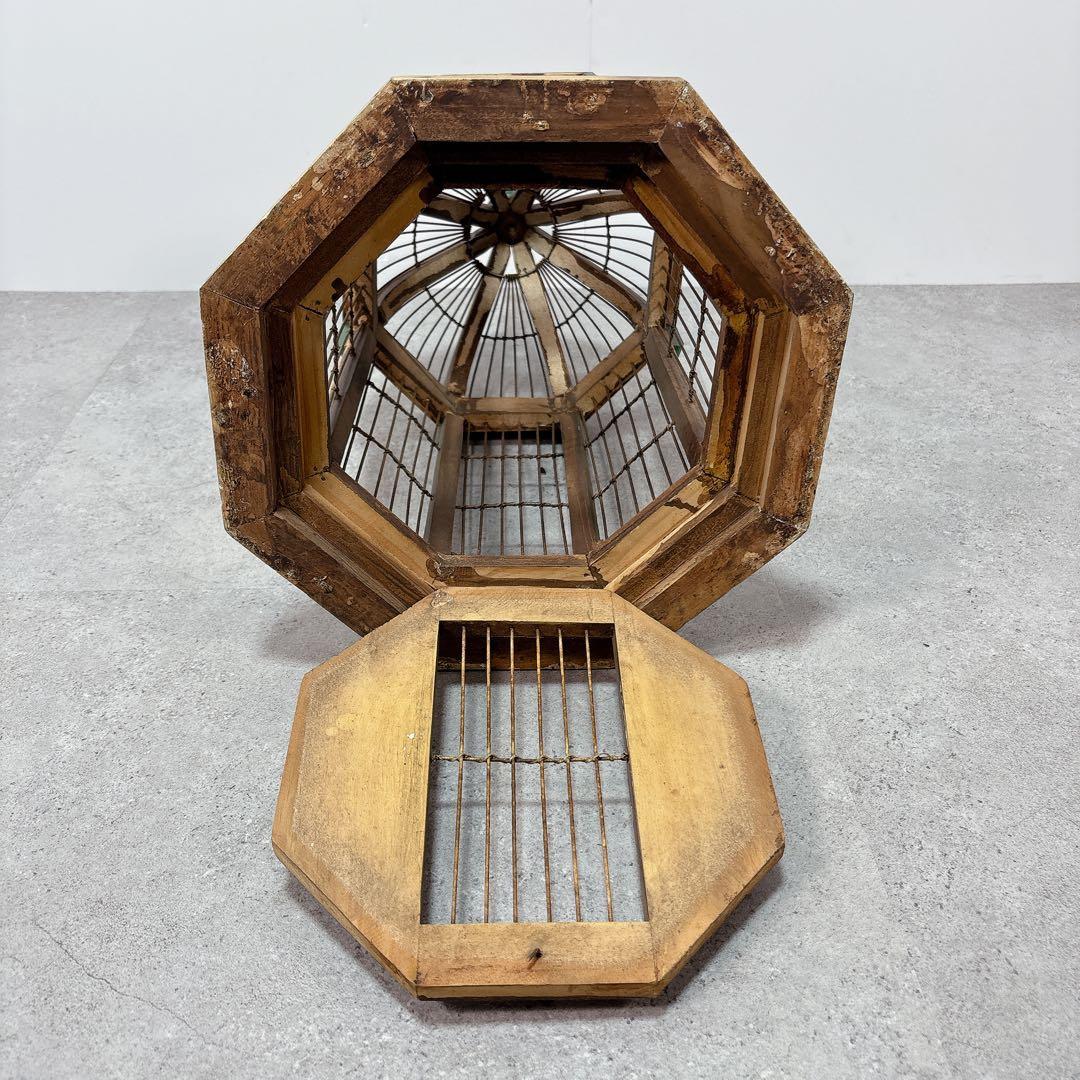 鳥籠　トリカゴ　鳥かご　底部開閉　側面開閉　レトロ　ヴィンテージ　オシャレ