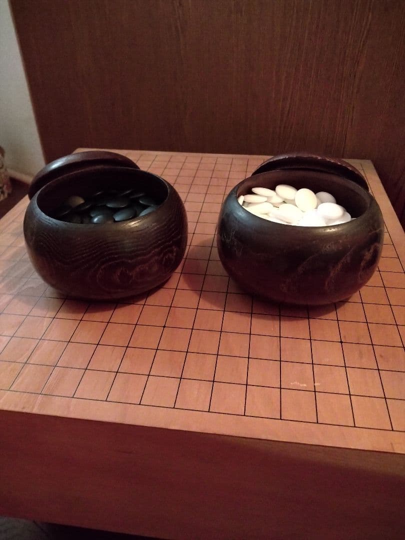 囲碁用黒白石セット　囲碁盤