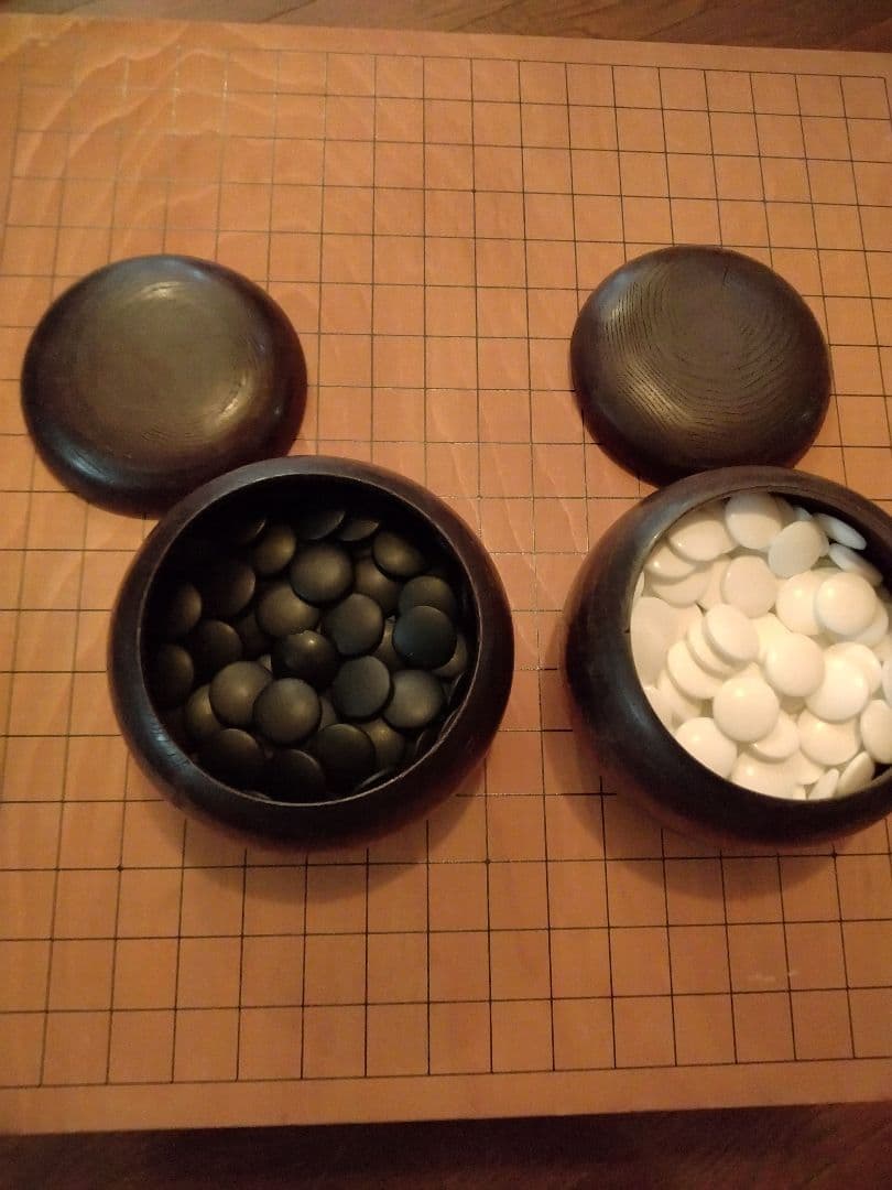 囲碁用黒白石セット　囲碁盤