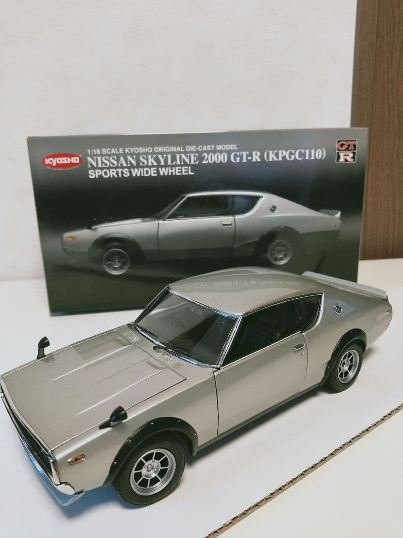 京商1/18日産スカイライン2000GTR【希少ハヤシキャストワイドホイール】