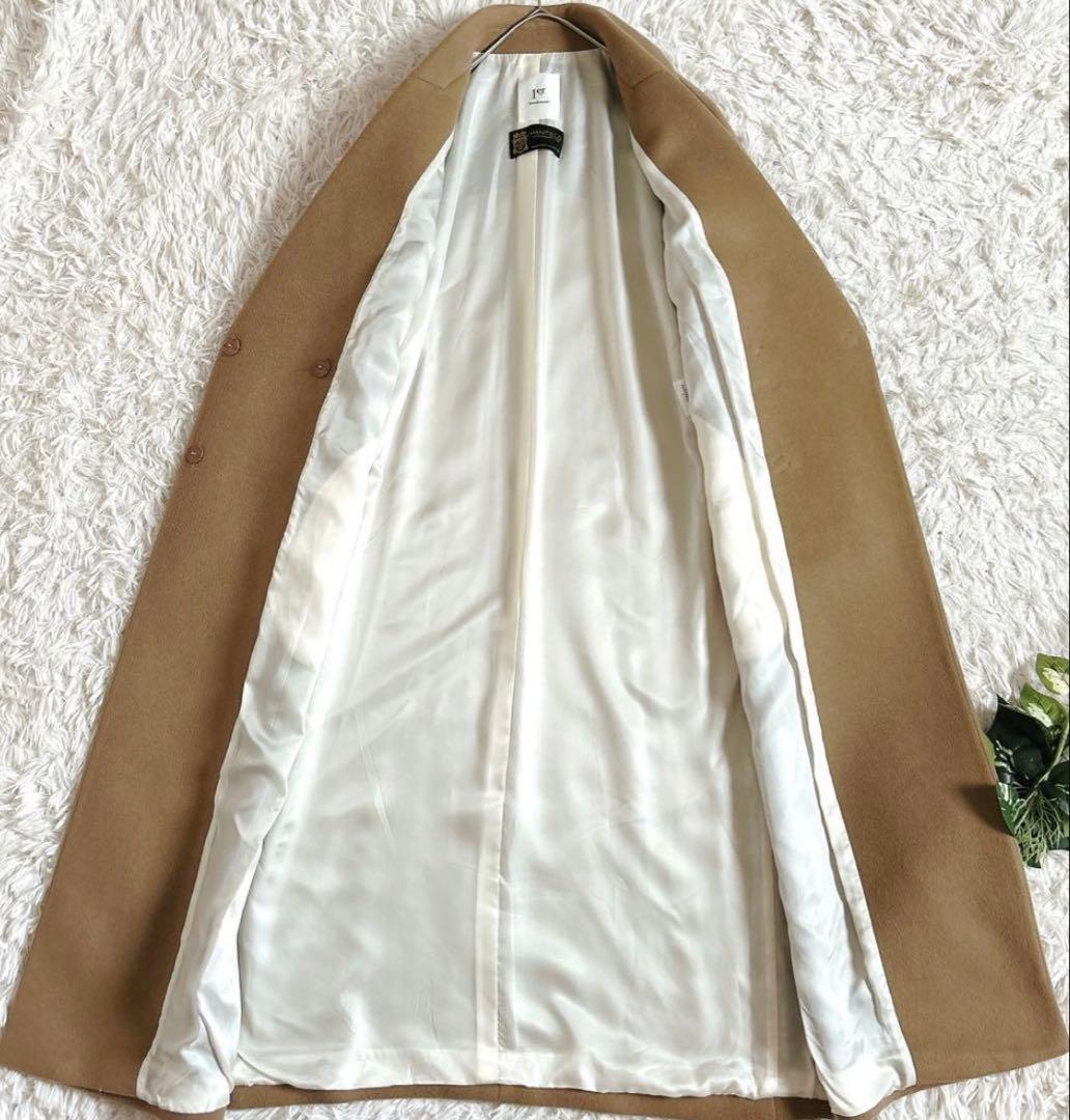 プルミエアロンディスモン　マンテコ　ロングチェスターコート　キャメルカラー　M