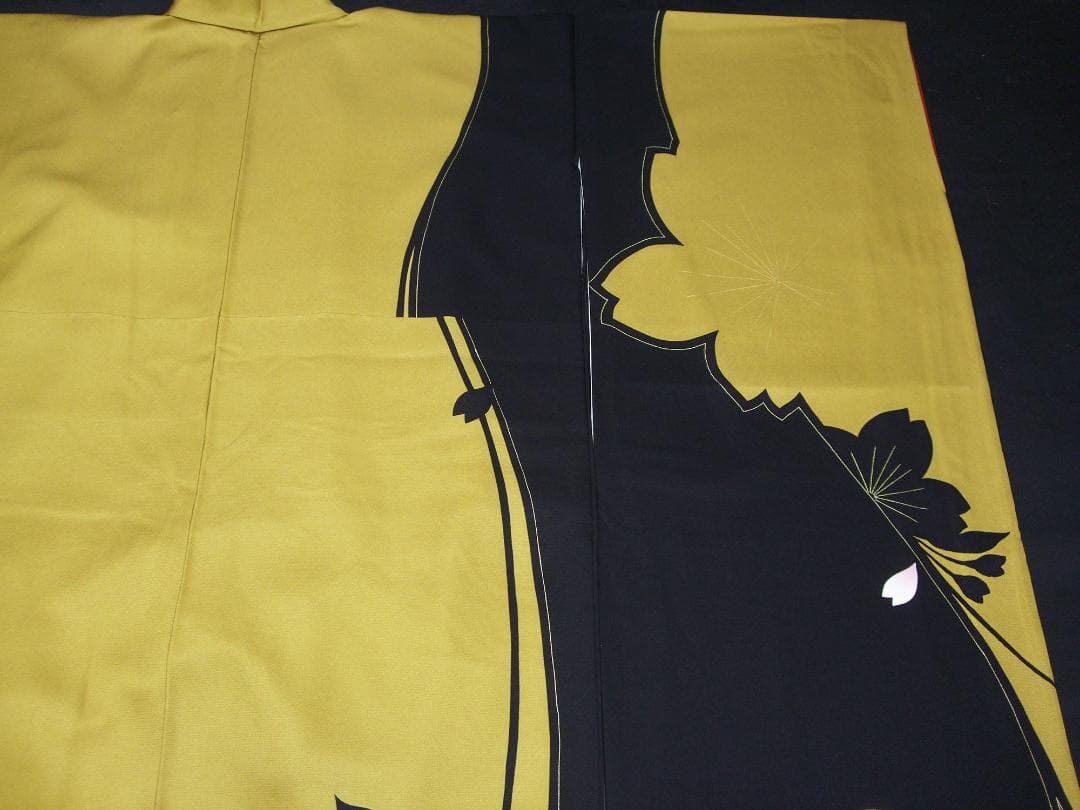 桜尽くし モダン マスタード　西陣じゅらく袋帯　振袖フルセット　ｍ18 成人式