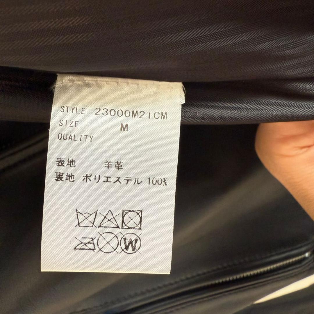 【本革】CAMBIO リアルレザージャケット 羊革 黒 ライダース 新品タグ付き