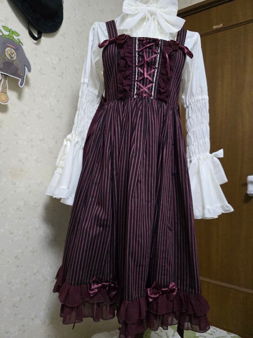 BritishレジメンストライプハイウエストJSK