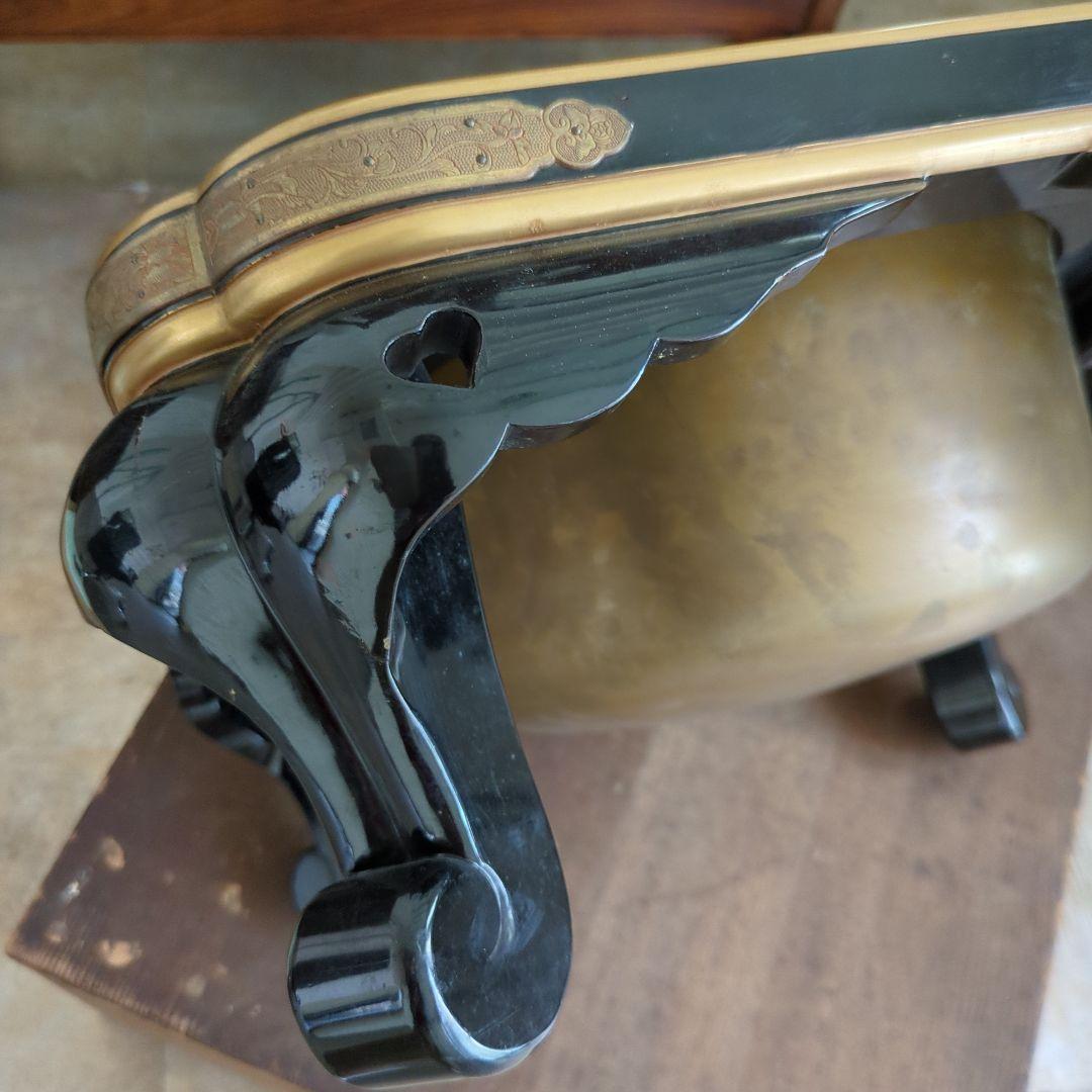 骨董 大名火鉢 火鉢 漆 漆器 金彩 猫脚 銅器 希少品 美品 木箱 火鉢