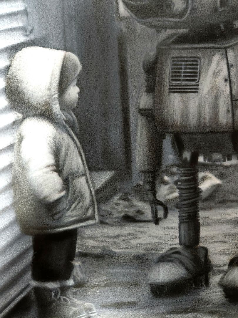 【※原画】貧民区画【配給カード見所持の少年とトモダチ】