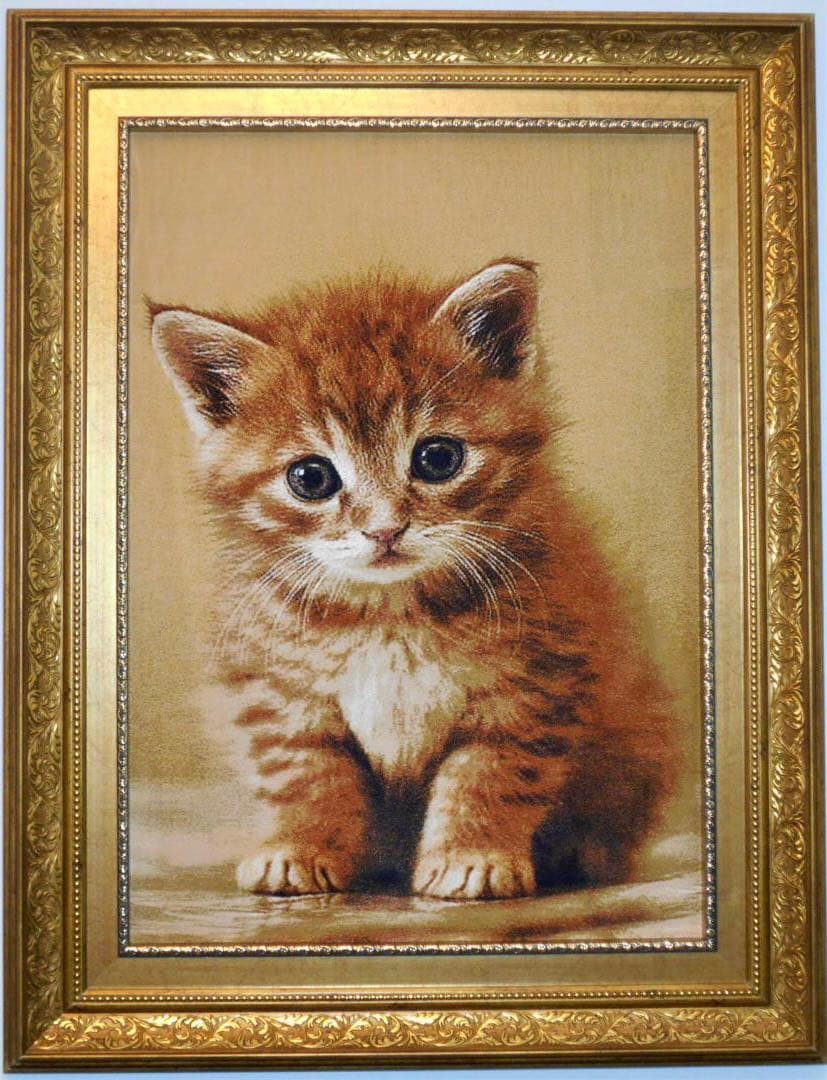 225万ノット！ピクチャーカーペット 額縁付き！50×70cm -191301