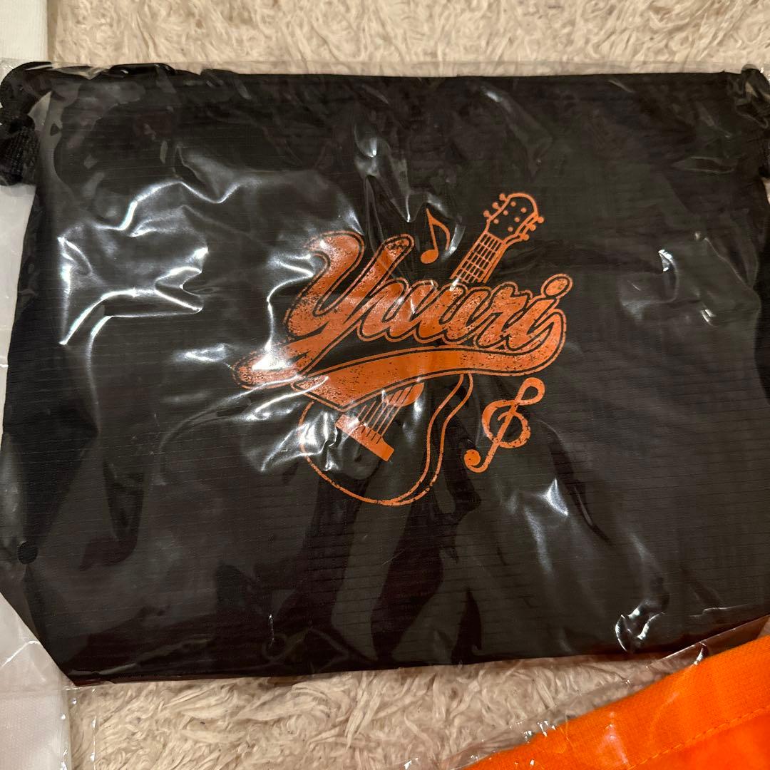 Yuuri タオル オレンジ ロゴ入り