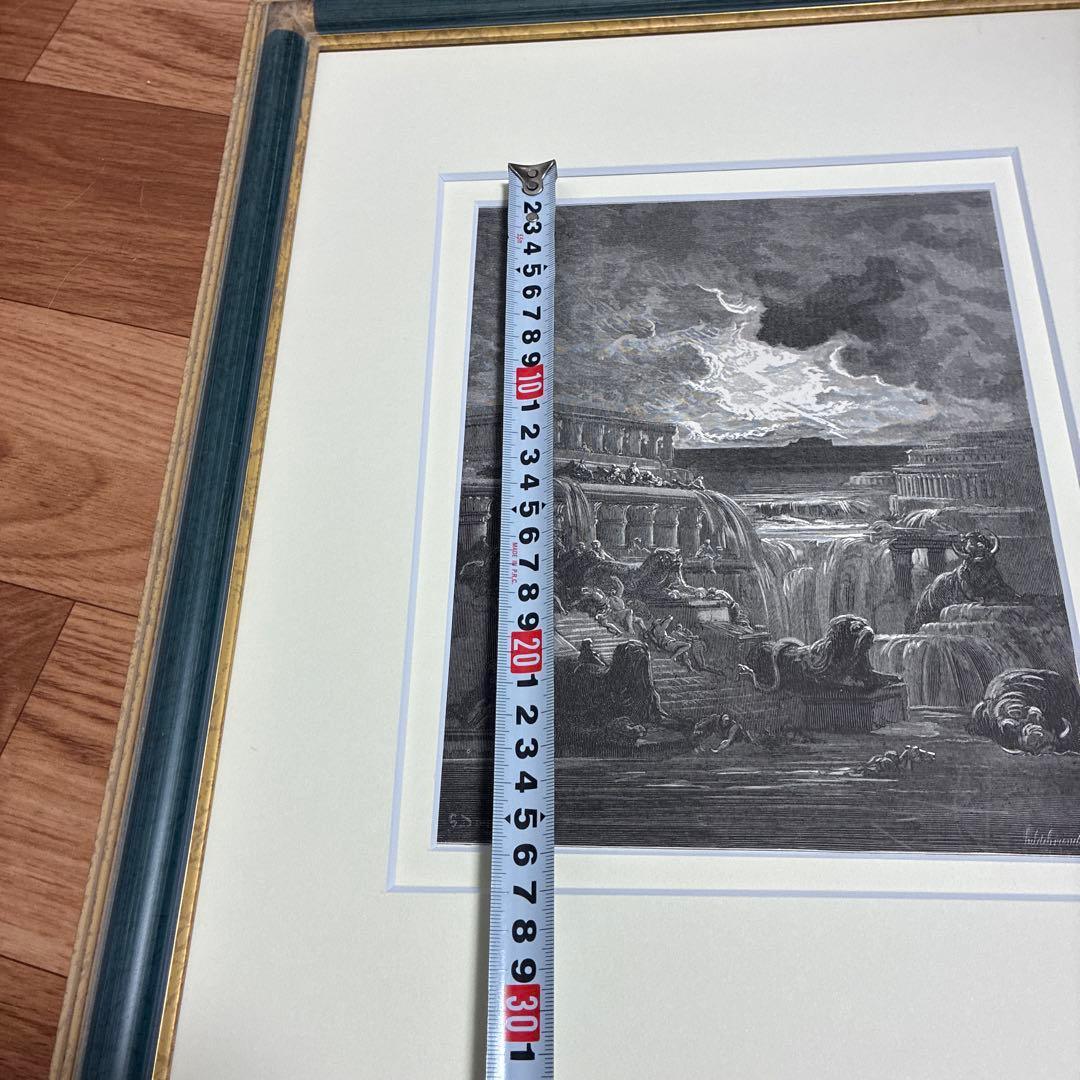 アンティークオリジナル木口木版　グスタフ・ドレ　挿画　ジョン・ミルトン　失楽園