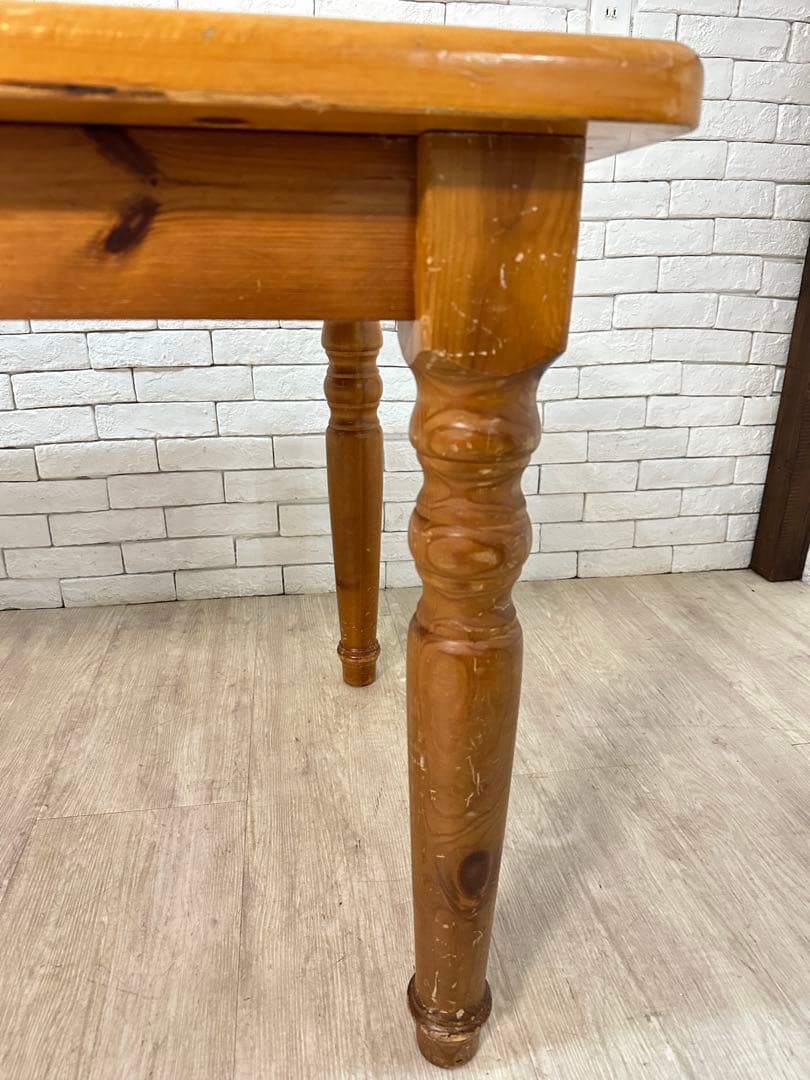 【東京都内23区配送無料】アンティーク　ダイニング　テーブル　木製　机　作業台