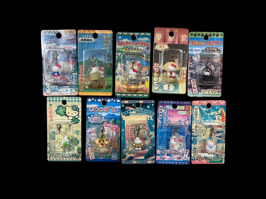 ハローキティ ストラップ　まとめ売り　根付け　ご当地など　120個　キティちゃん