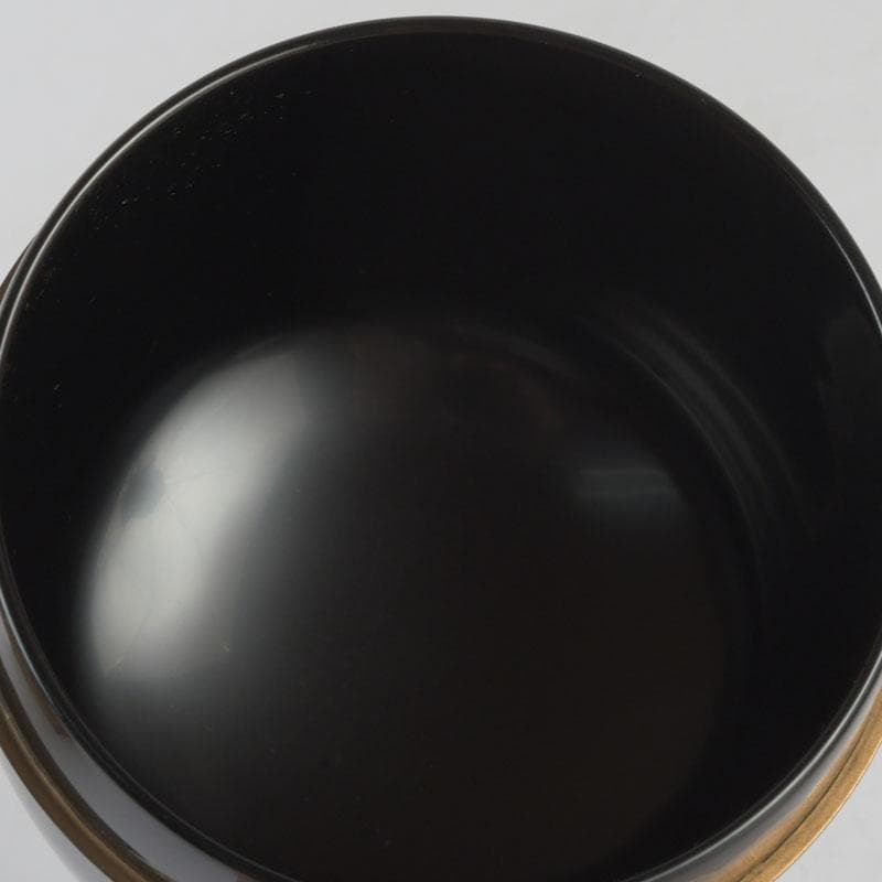 茶道具　輪島塗　蒔絵師　谷内一則(紫香)作　岩松蒔絵　大棗　共布共箱　V9588