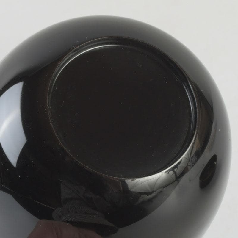 茶道具　輪島塗　蒔絵師　谷内一則(紫香)作　岩松蒔絵　大棗　共布共箱　V9588