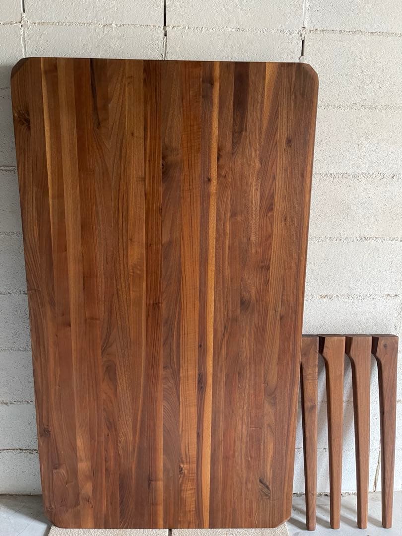 コスパクリエーション　天然木 ウォールナット 無垢材　ダイニングテーブル