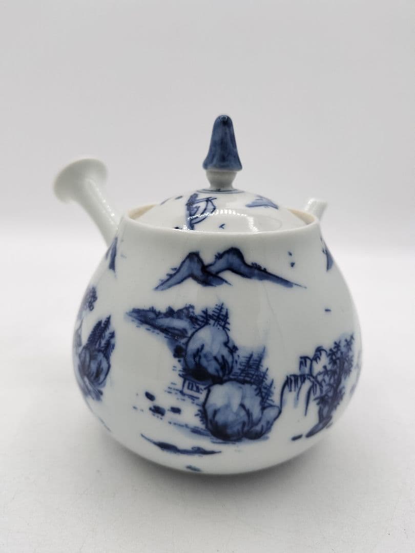 c725 煎茶　急須　山水 平安白鳳 茶道具 古物　京都