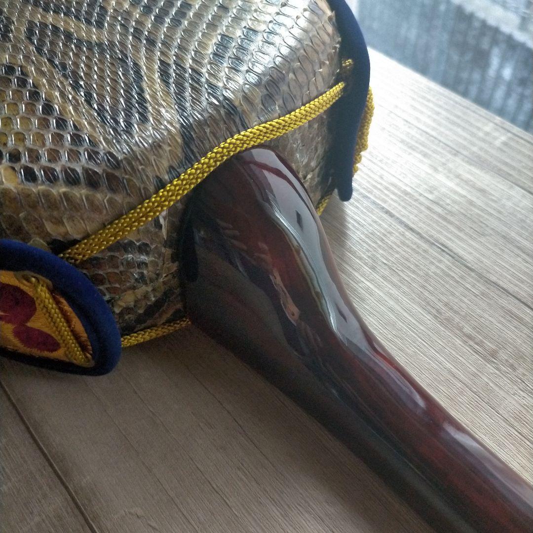 沖縄三線 本皮 三線 沖縄 皮破れなし 蛇皮 本蛇革 琉球 和楽器 弦楽器