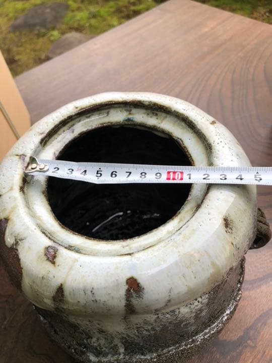 田中佐次郎　朝鮮唐津　水指　茶道具① k