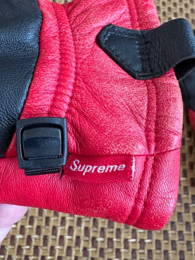 supreme the northface レザー　グローブ