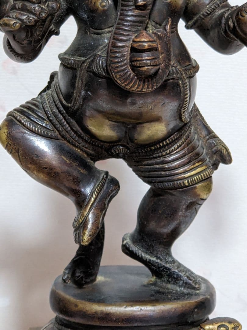 ♦仏教美術 インド 古仏 ガネーシャ 仏像 銅製 コレクション骨董品アンティーク