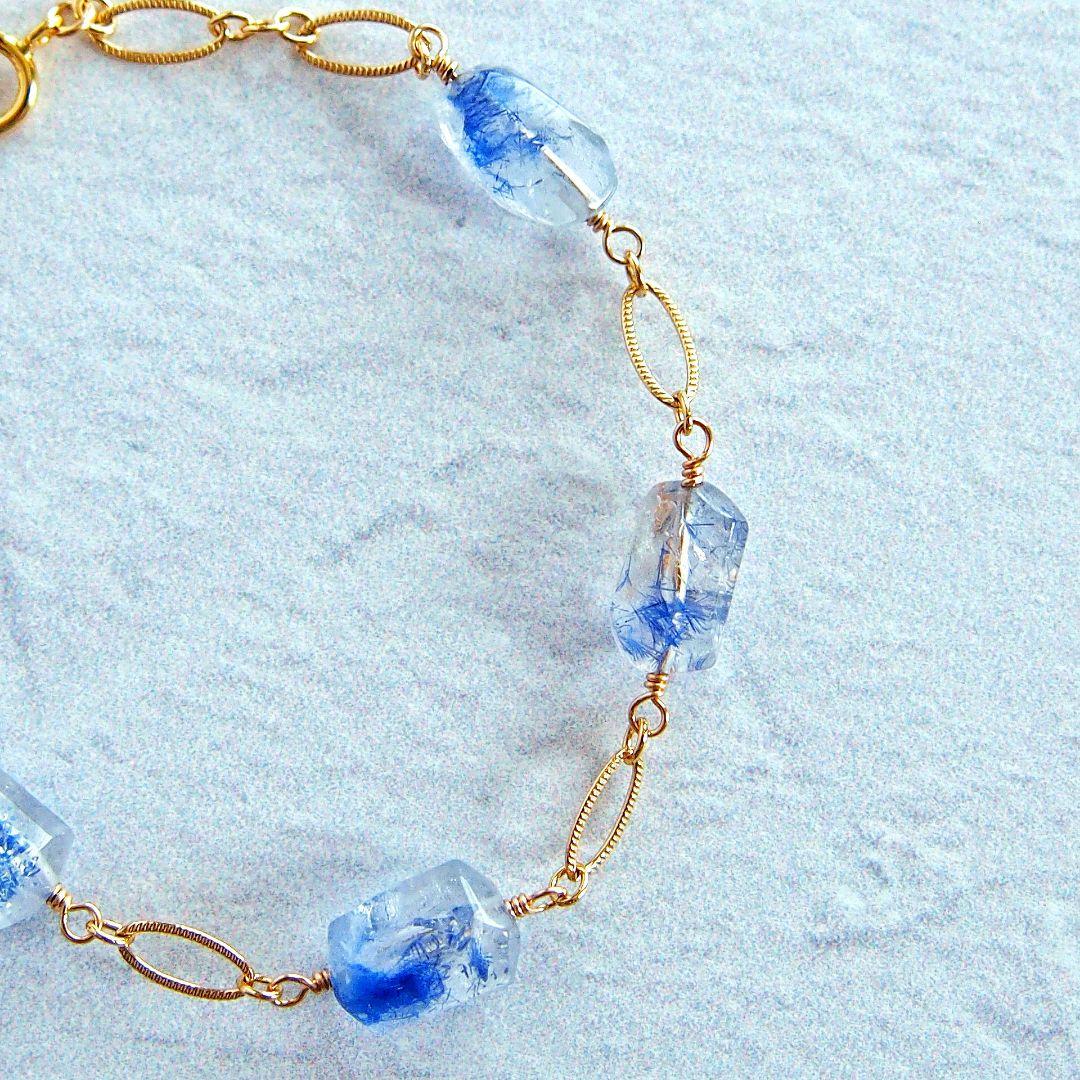 Kaya様　デュモルチェライトインクォーツ　ブレスレット　14kgf　他2点