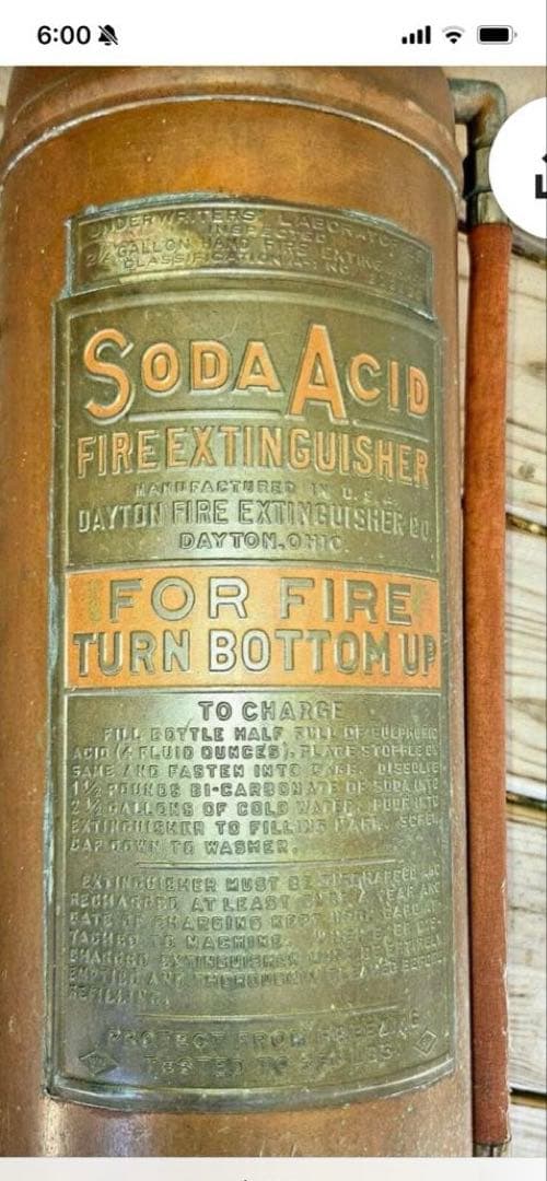 アンティーク　銅製　真鍮　サイン　プレート　看板　消化器　FIREレア　アメリカ