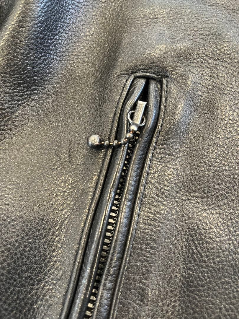 【週末限定★値引き】ライダースジャケット　ブラック　ロンジャン　XS