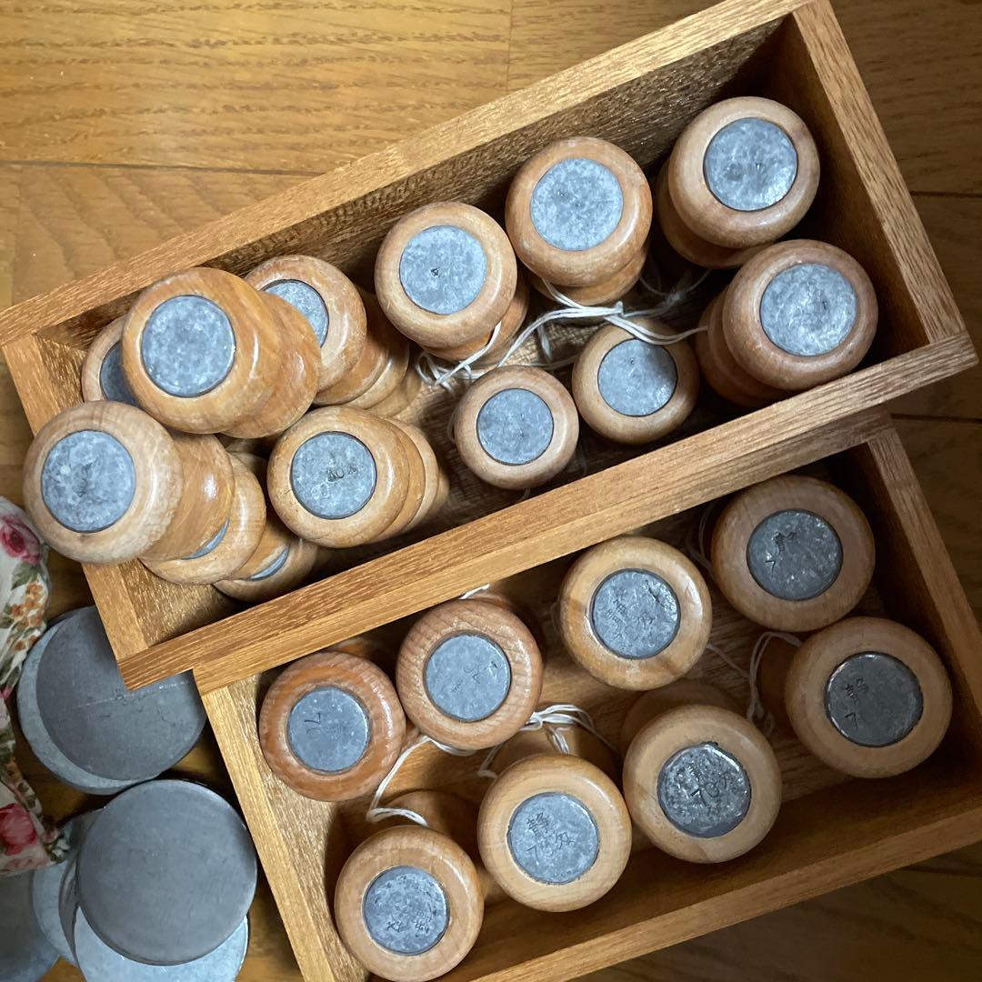 組紐、角台と丸台　組玉４０匁と70匁 重り玉　組紐の形を整える台など一式セット