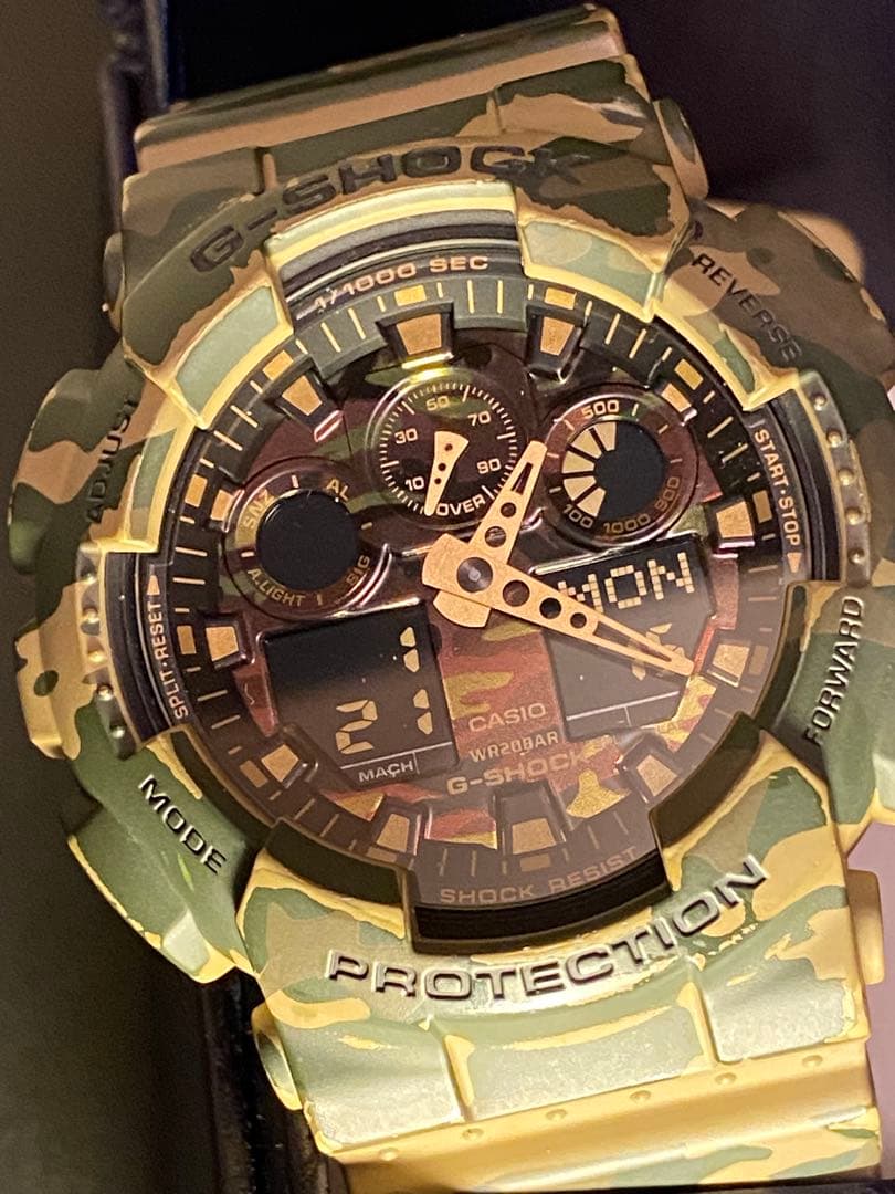 【生産終了品　希少極美品　電池新品】 G-SHOCK GA-100CM カモフラ