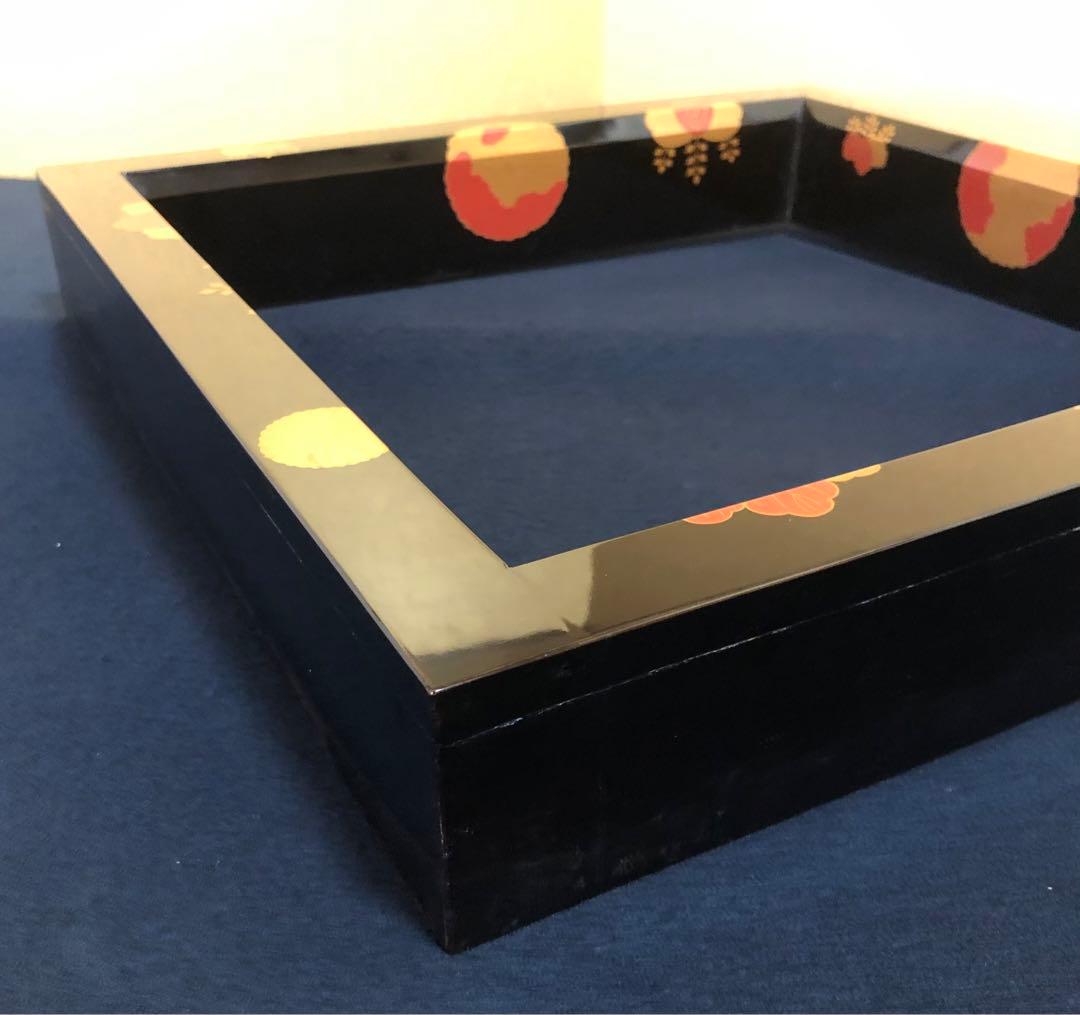 《レ》輪島塗 高台寺蒔絵 炉縁 弘悦作 共箱　251121え5