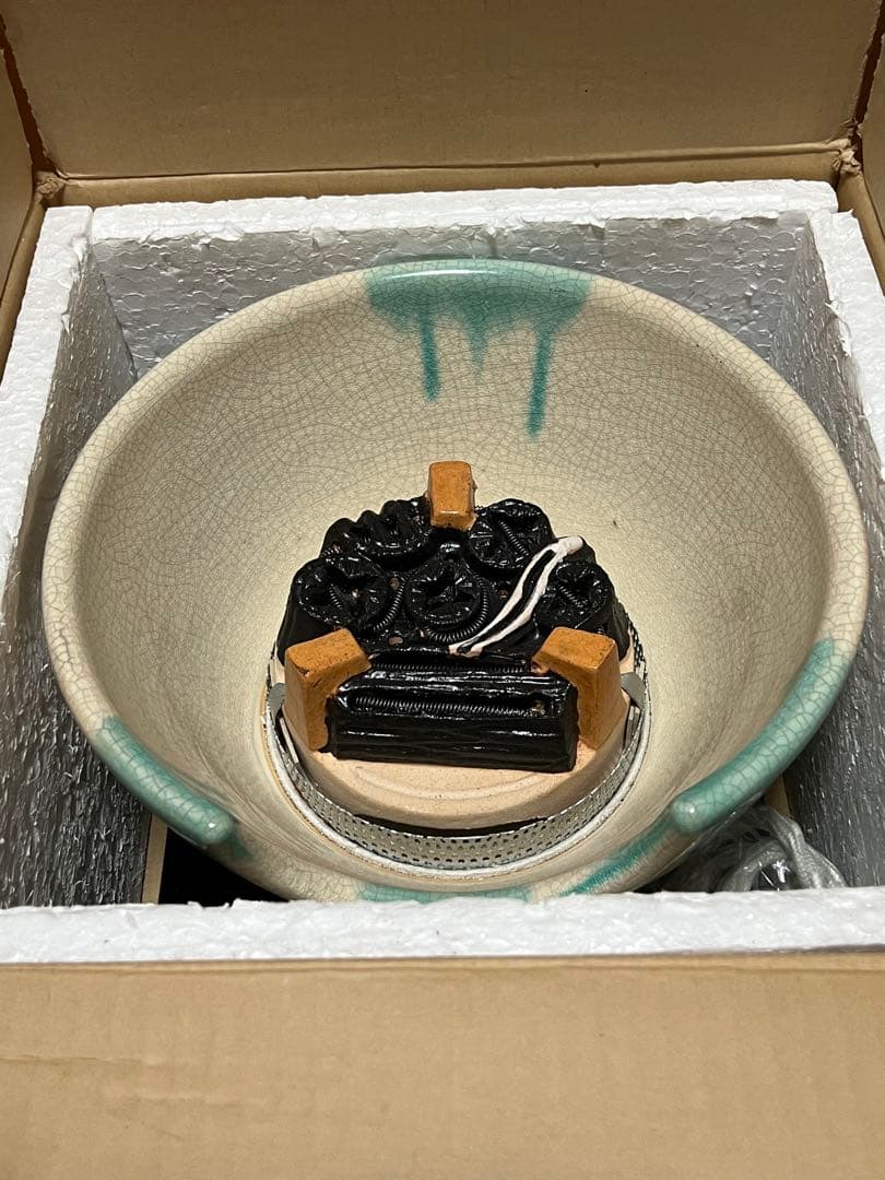 野々田式風炉型電熱器　道安型陶器製　茶道道具
